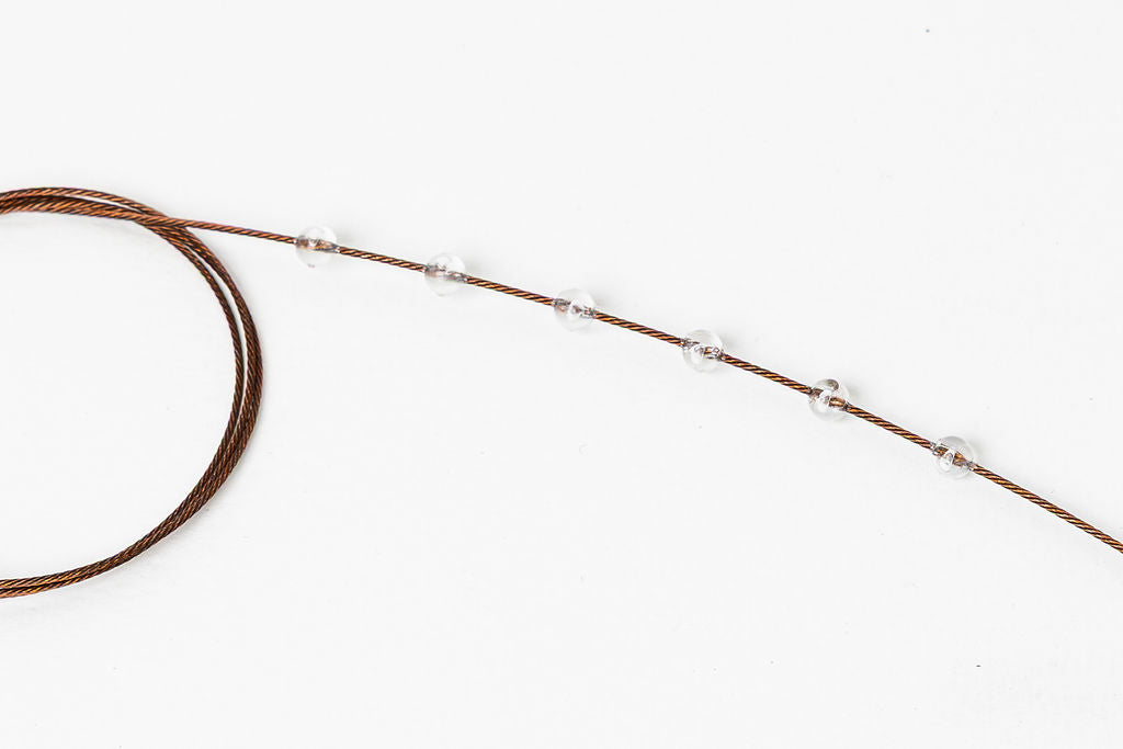 20" Stainless Steel 175 lb. Molded Beaded Cable Leader
