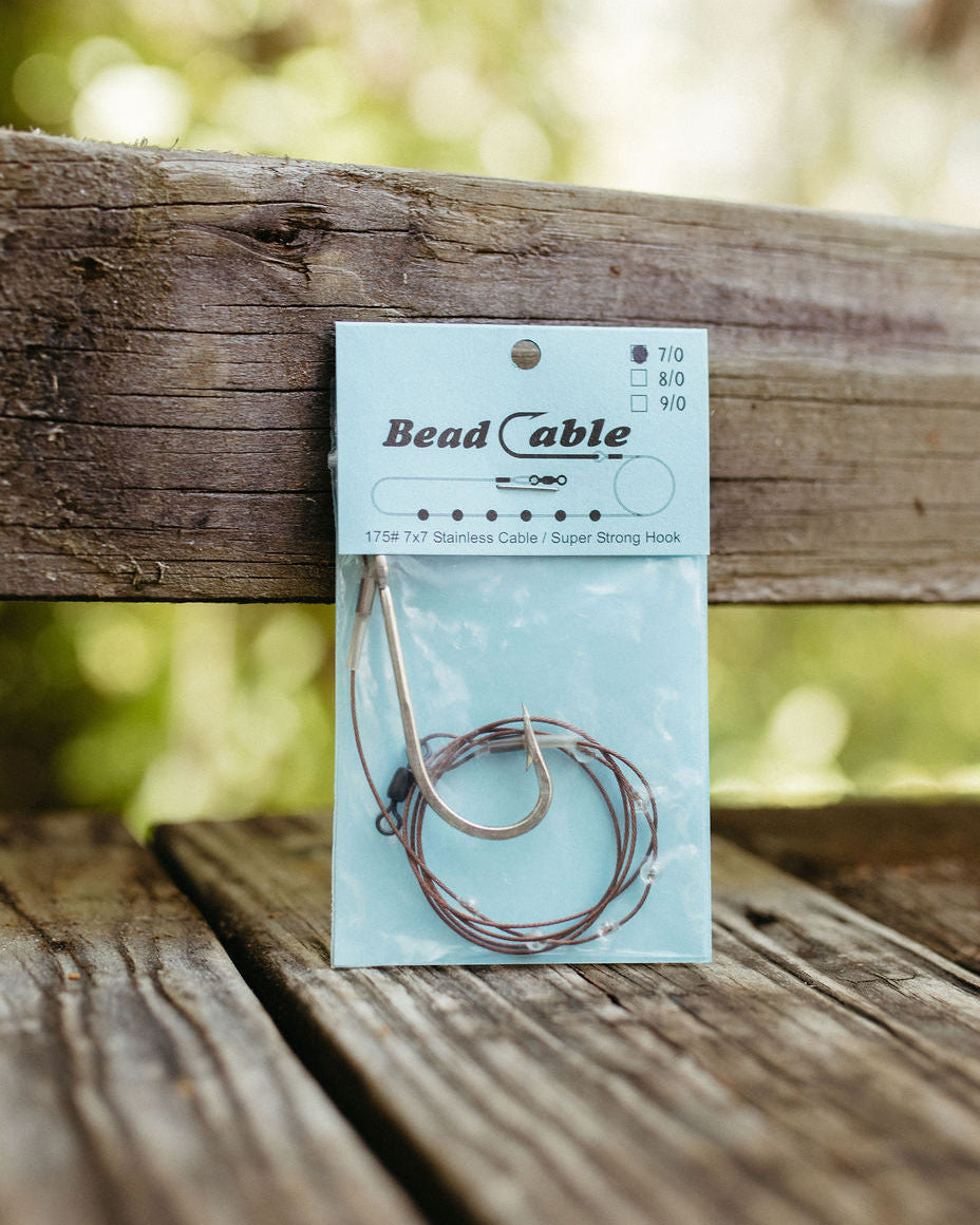 20" Stainless Steel 175 lb. Molded Beaded Cable Leader